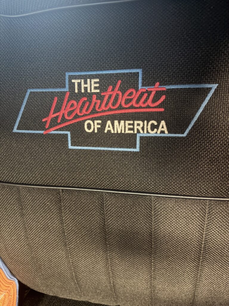 Heartbeat of America Custom Embroidery on seats